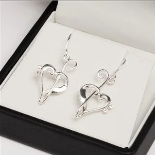 Hypoallergenic Drop Earrings for Sensitive -Musical Clefs Earrings