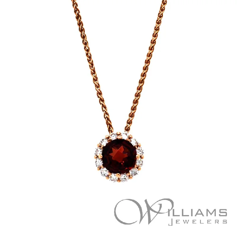 Necklaces and pendants with abstract shapes for a modern, creative appearance-Williams Signature 14 Karat Garnet Necklace