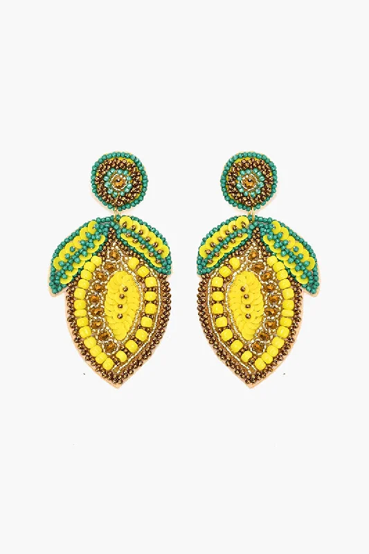 Drop Earrings for Office Wear -Positano Lemon Earrings