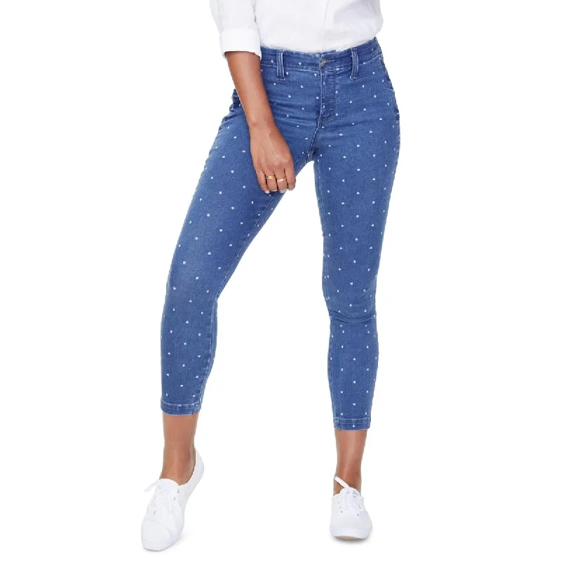 Office Jeans for Professional -NYDJ Womens Plus Ankle Polka Dot Skinny Jeans