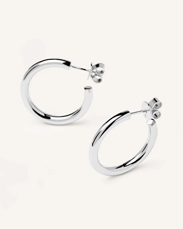 Magnetic Closure Drop Earrings for Easy -Supreme Cloud Silver Earrings