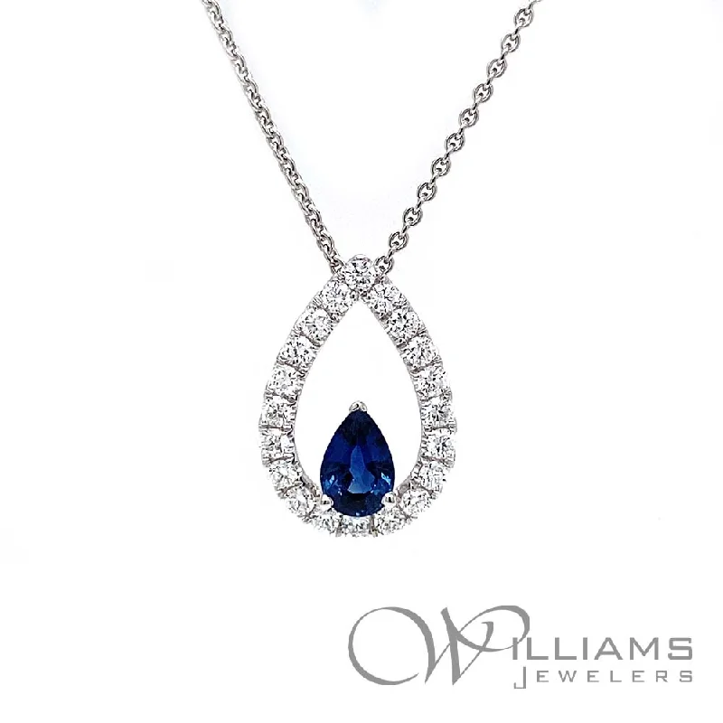 Best necklaces and pendants with personalized coordinates for a special keepsake-Williams Signature 18 Karat Sapphire Necklace