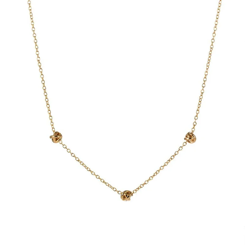 Beautiful necklaces and pendants with diamond halo settings for extra brilliance-Love Knot Necklace