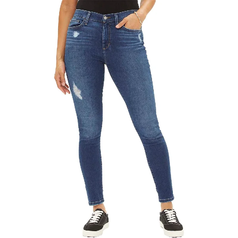 High Waisted Jeans for Shape -Joe's Womens Ankle Distressed Skinny Jeans