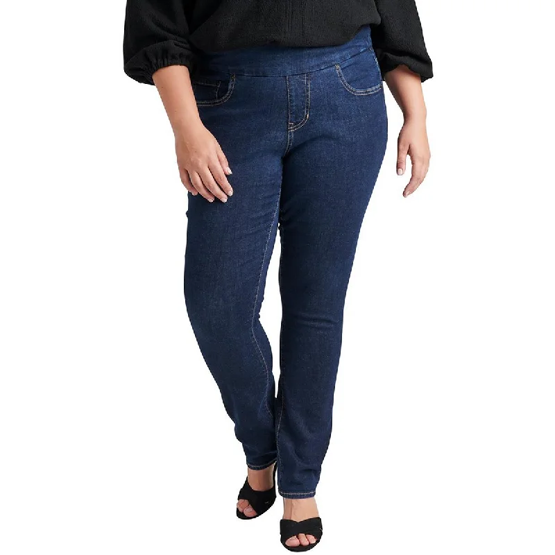 Stretch Jeans for Flexibility -Jag Jeans Womens Plus Nora Mid-Rise Dark Wash Skinny Jeans