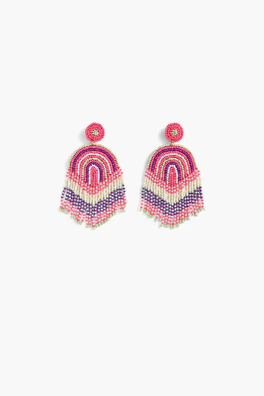 Drop Earrings for Beach Outfit -Sweet Rainbow Earrings