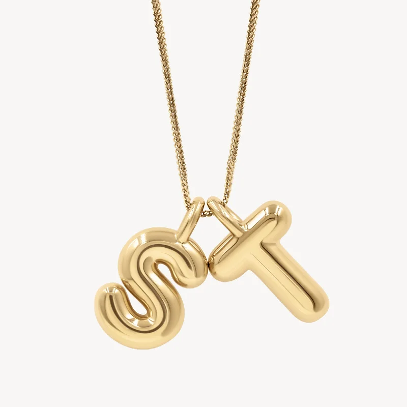 Personalized necklaces and pendants with initials for a customized and meaningful gift-Helium Initial Necklace