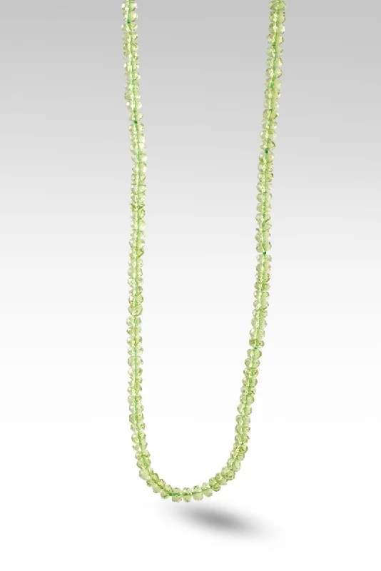 Necklaces and pendants with infinity love symbols for an eternal, romantic gesture-Beaded Peridot & Freshwater Pearl Necklace™ in Watermark