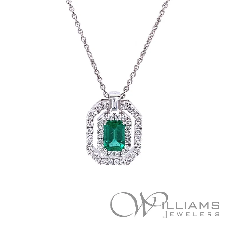 Necklaces and pendants with enamel accents for a colorful, eye-catching appearance-Williams Signature 18 Karat Emerald Necklace