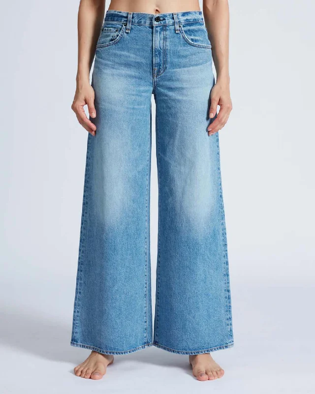 Travel Jeans for On-the-go -Atomic Wide Leg in Blondie