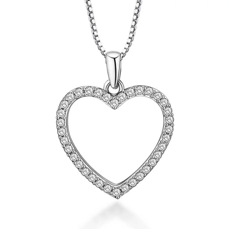 Best necklaces and pendants with cubic zirconia for a budget-friendly dazzling effect-Crystal Heart Necklace with Cubic Zirconia Stones