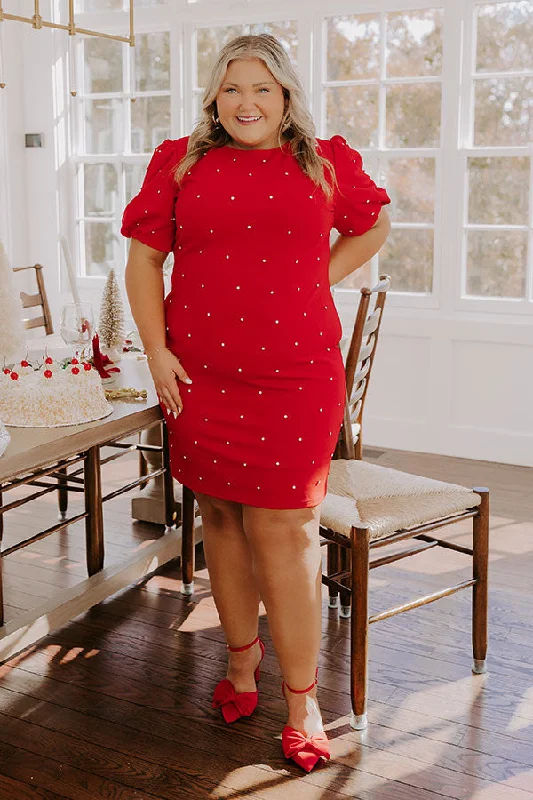 Plus size dresses featuring tiered skirts feel fun -Plus size dresses with flattering cuts -Cranberry Sangria Sippin' Rhinestone Embellished Mini Dress Curves