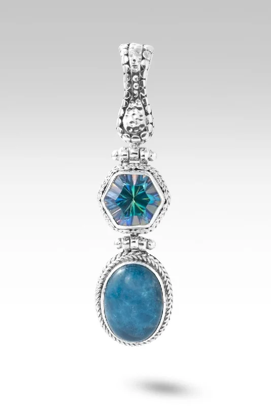 Layered necklaces and pendants for a trendy and fashionable stacked look-Be at Peace Pendant™ in Blue Apatite