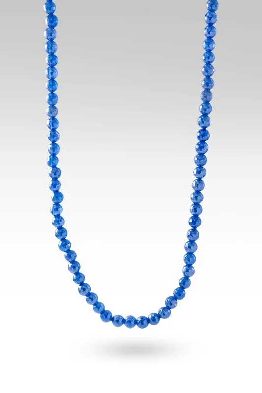 Best necklaces and pendants with intricate beadwork for a bohemian-inspired look-Beaded Celestial Blue Agate Necklace™ in Watermark