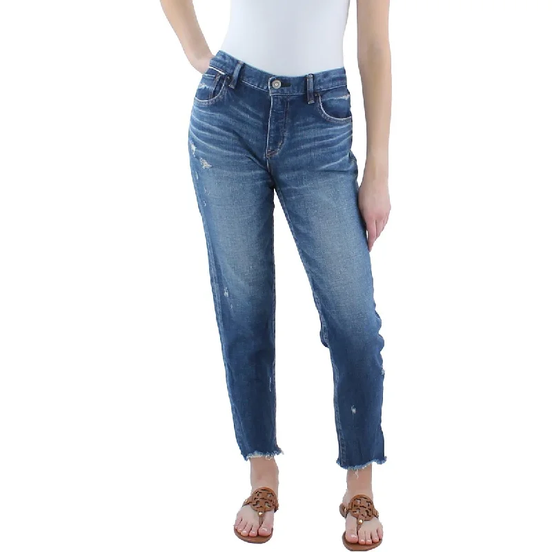 School Jeans for Uniform -Moussy Vintage Womens Daleville Denim Distressed Skinny Jeans