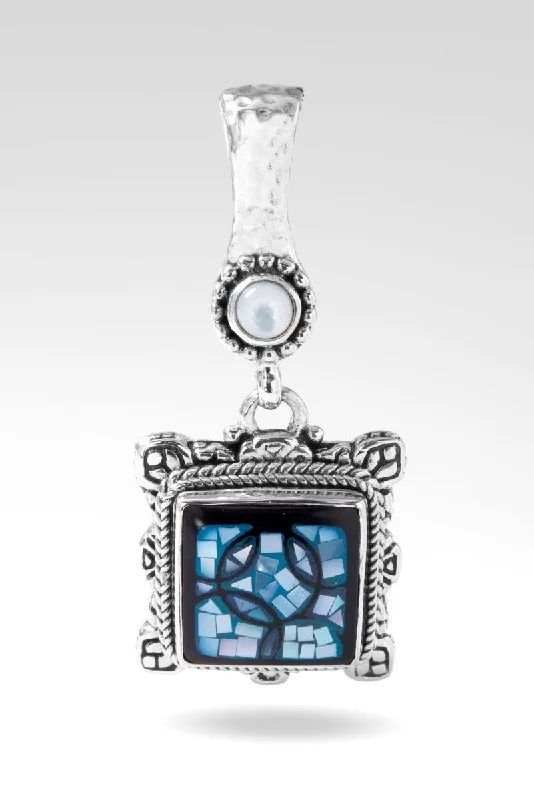 Best necklaces and pendants with sterling silver for an affordable yet stylish choice-Believe Always Pendant™ in Blue Mother of Pearl Mosaic