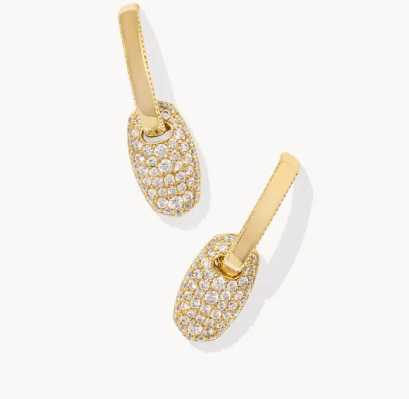 Drop Earrings with Filigree Work -Bailey Pave Earrings