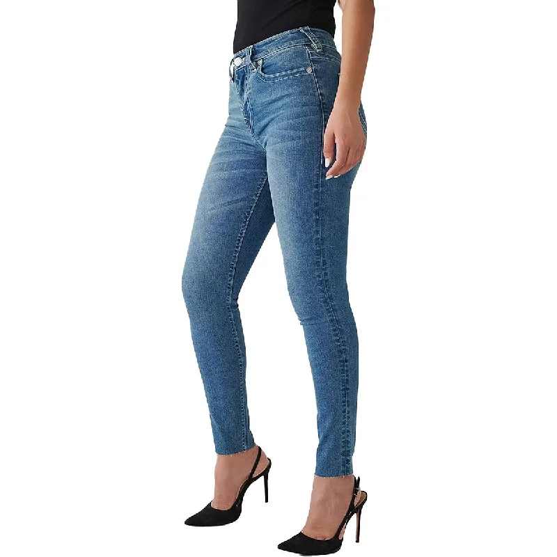 Carpenter Jeans for Function -True Religion Womens Halle High-Rise Raw Hem Skinny Jeans