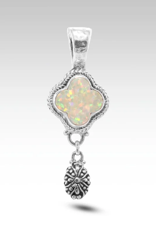 Beautiful necklaces and pendants with gemstone teardrops for an elegant effect-Blessed Assurance Pendant™ in Peaches & Cream Simulated Opal