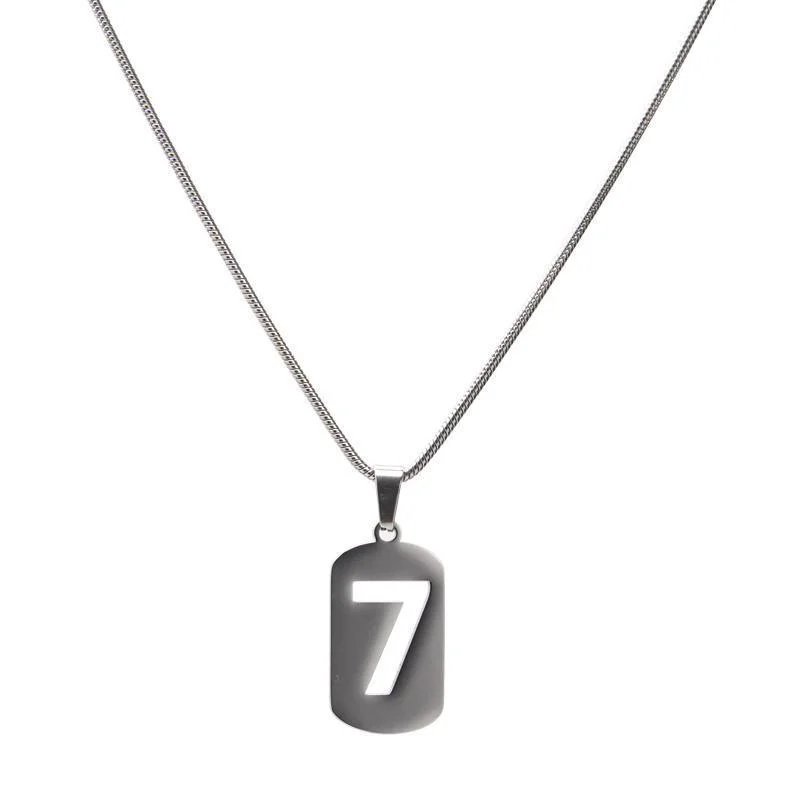 Necklaces and pendants with infinity love symbols for an eternal, romantic gesture-Lucky Number "7" Necklace