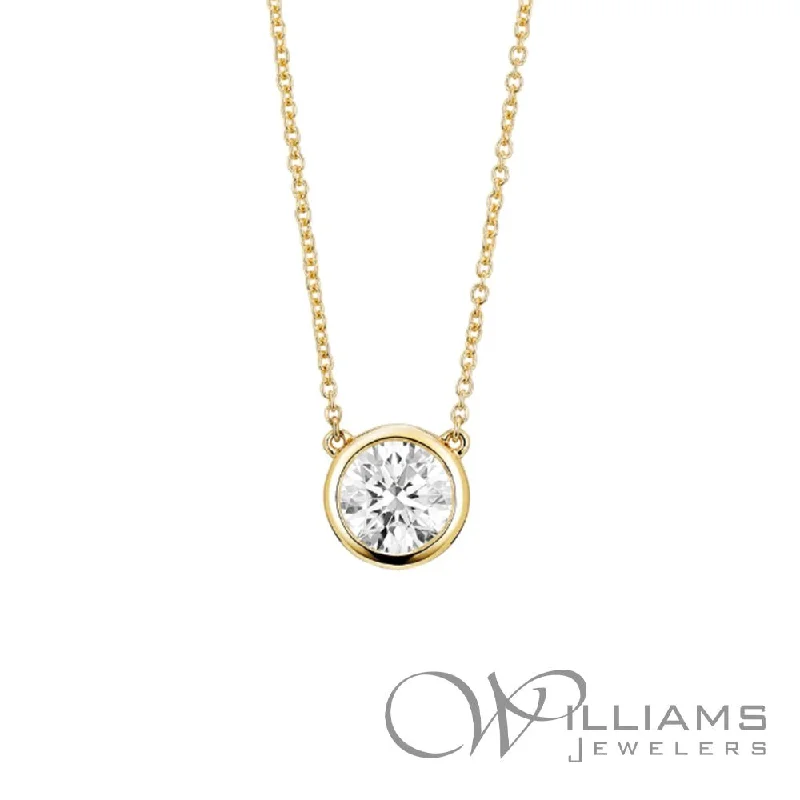 Best necklaces and pendants with crystal accents for a sparkling and elegant style-Lightbox Jewelry 14 Karat Synthetic Diamond Necklace