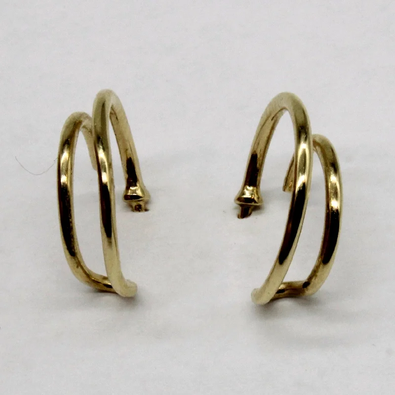 Hoop earrings with open designs for a modern, lighthearted vibe-14k Yellow Gold Earrings