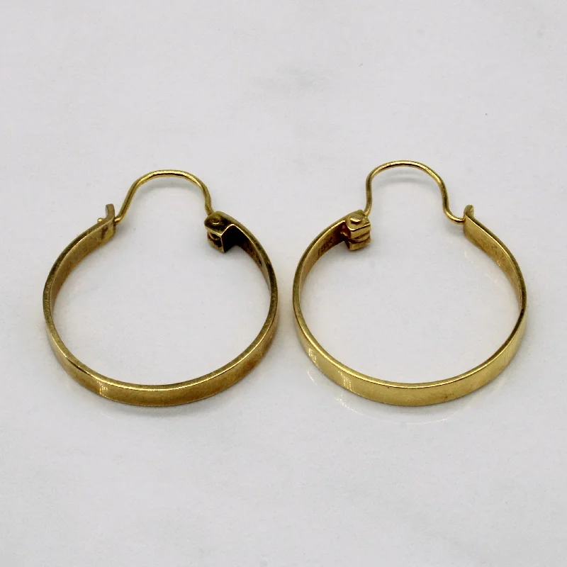 Best hoop earrings with sterling silver for an affordable and chic design-18k Yellow Gold Hoop Earrings