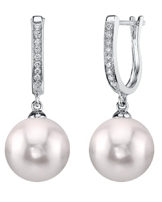 Best hoop earrings with smooth ceramic finishes for a polished, clean style-Akoya Pearl & Diamond Kim Earrings