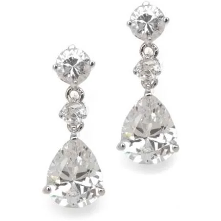 Best hoop earrings with delicate chain details for a trendy and stylish design-Caitlyn Cubic Zirconia Earrings