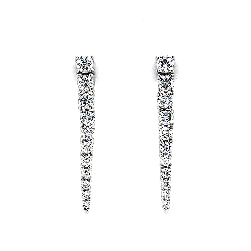 Hoop earrings with spiral designs for a dynamic and fluid look-Canadian Diamond Icicle Earrings