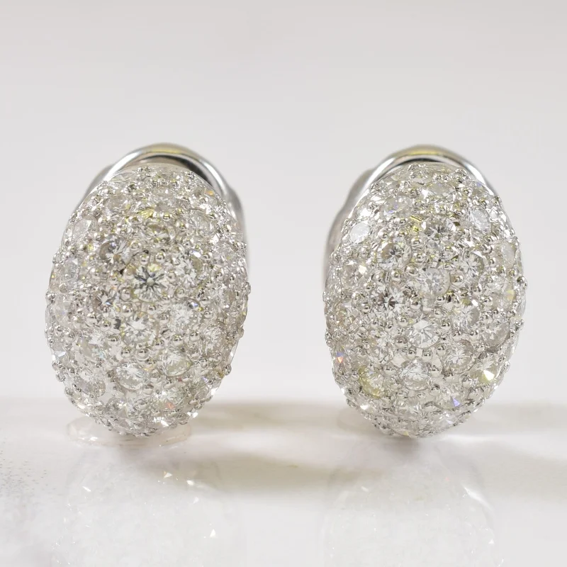 Hoop earrings with textured gold for a refined and sophisticated aesthetic-Cluster Diamond Huggie Earrings | 0.90ctw |