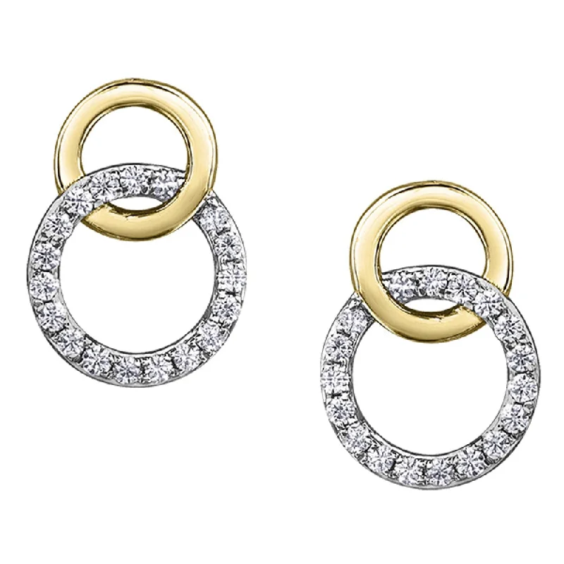 Best hoop earrings with lever-back closures for secure and easy wear-Gold and Diamond Loop Earrings