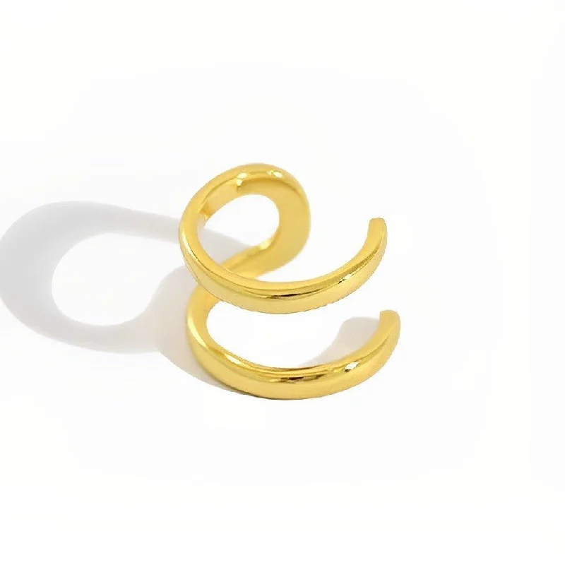 Hoop earrings with circle designs for a classic and timeless shape-Duet Ear Cuff