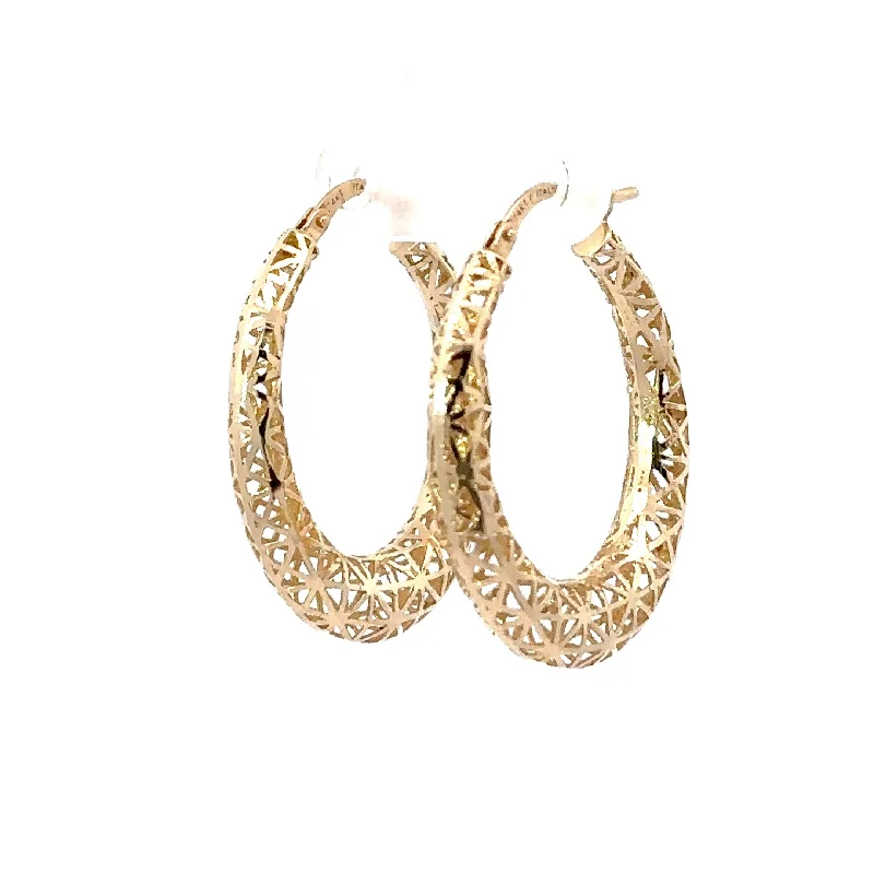 Best hoop earrings with matte finish for a sophisticated, understated design-Filigree Lace Hoop Earrings