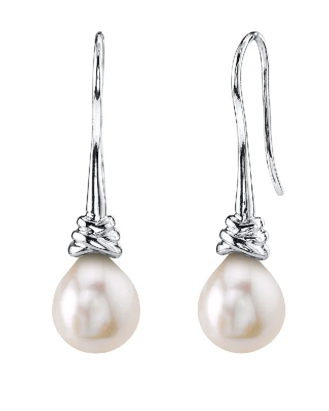 Hoop earrings with oversized designs for a bold, fashion-forward statement-Freshwater Drop Pearl Denise Earrings