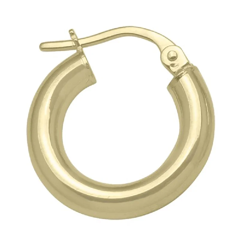 Best hoop earrings with geometric shapes for a modern and artistic appeal-High Polish Gold Hoop Earrings