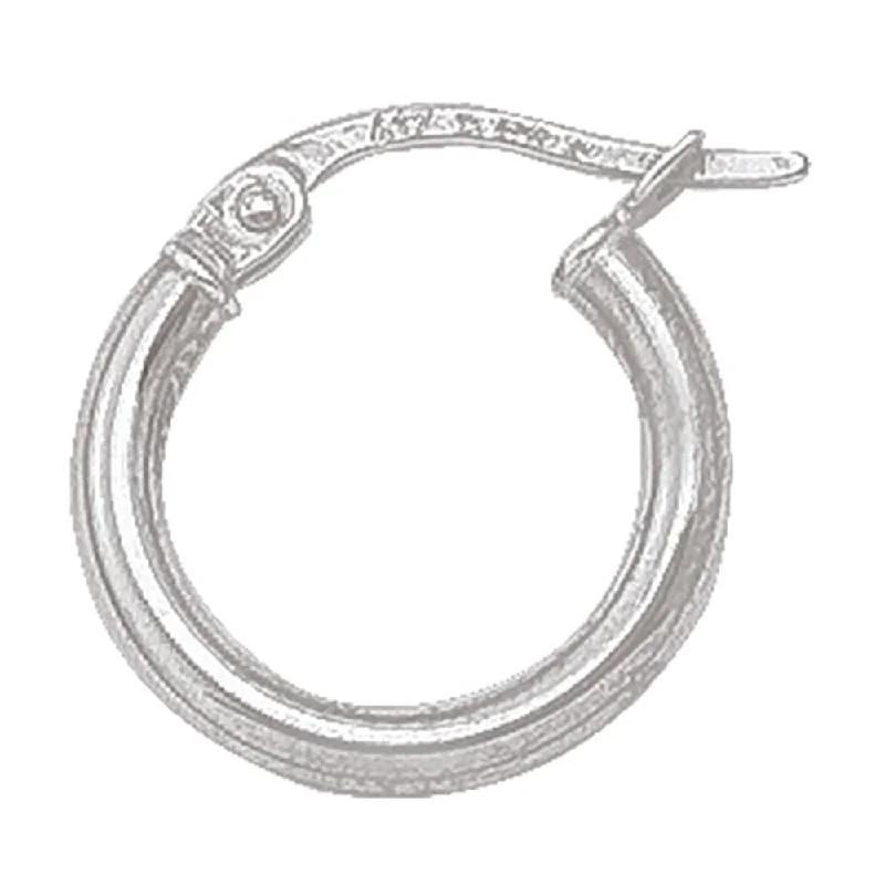 Best hoop earrings with butterfly motifs for a playful and whimsical appearance-High Polish White Gold Hoop Earrings