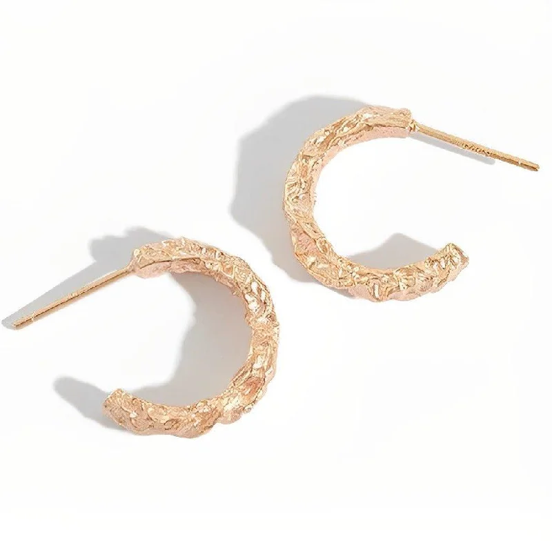 Hoop earrings with faceted crystals for added sparkle and shine-Hoop Earrings - April