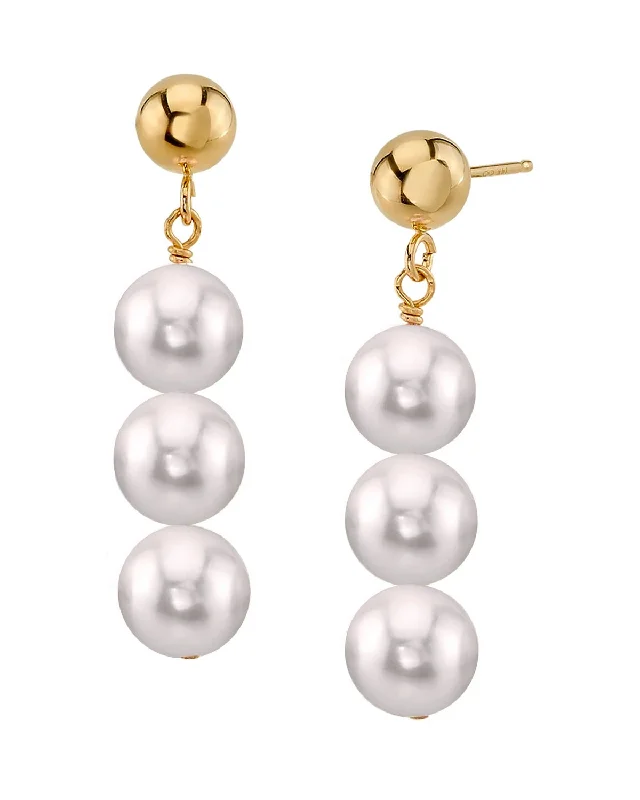 Best hoop earrings with geometric pendants for a modern, chic appeal-Japanese Akoya Pearl Celeste Earrings