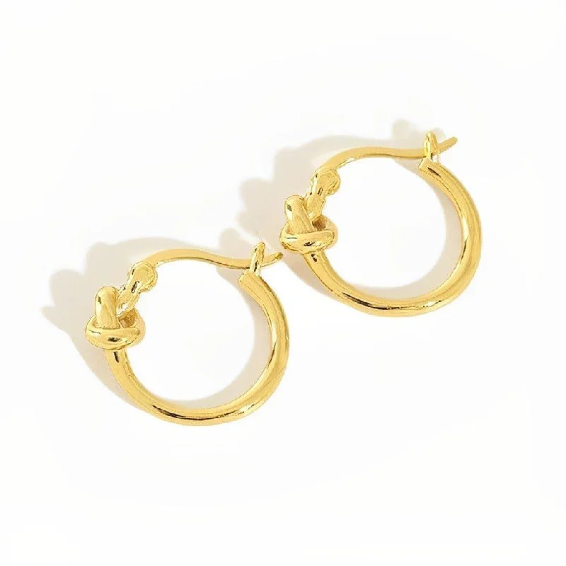 Best hoop earrings with butterfly motifs for a playful and whimsical appearance-Love Me Knot Hoops