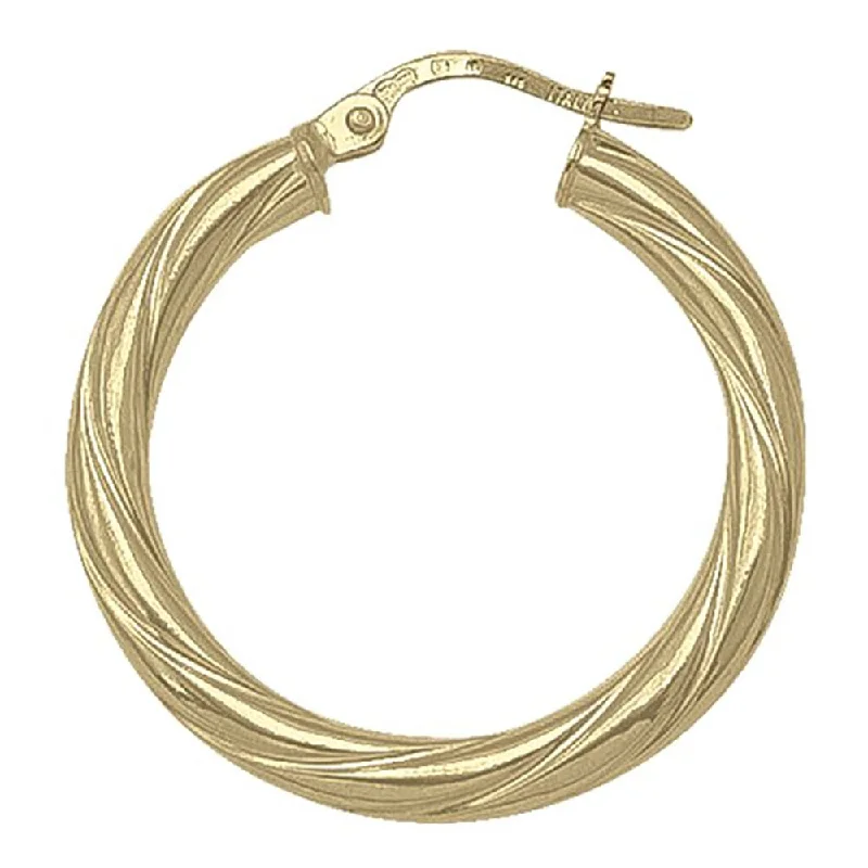 Best hoop earrings with infinity designs for a timeless and meaningful symbol-Medium Twist Gold Hoop Earrings