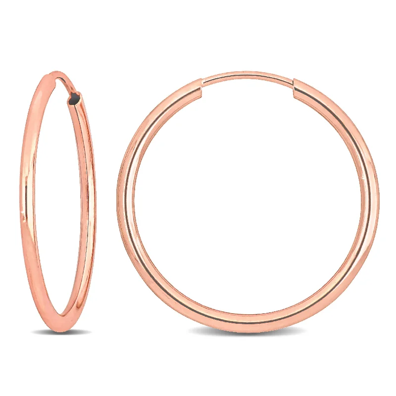 Hoop earrings with heart-shaped frames for a romantic and feminine look-Mimi & Max 20mm Hoop Earrings in 14k Rose Gold