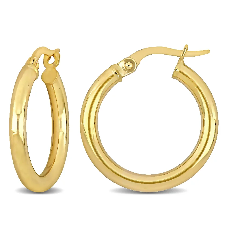 Best hoop earrings with smooth ceramic finishes for a polished, clean style-Mimi & Max 20mm Hoop Earrings in 14k Yellow Gold