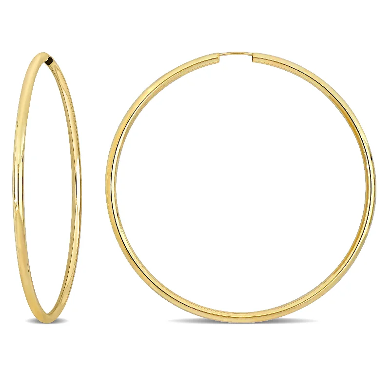 Mimi & Max 60mm Hoop Earrings in 14k Yellow Gold