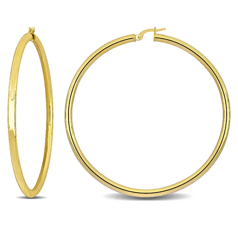 Hoop earrings with a chunky design for a bold and trendy statement-Mimi & Max 65mm Hoop Earrings in 14k Yellow Gold