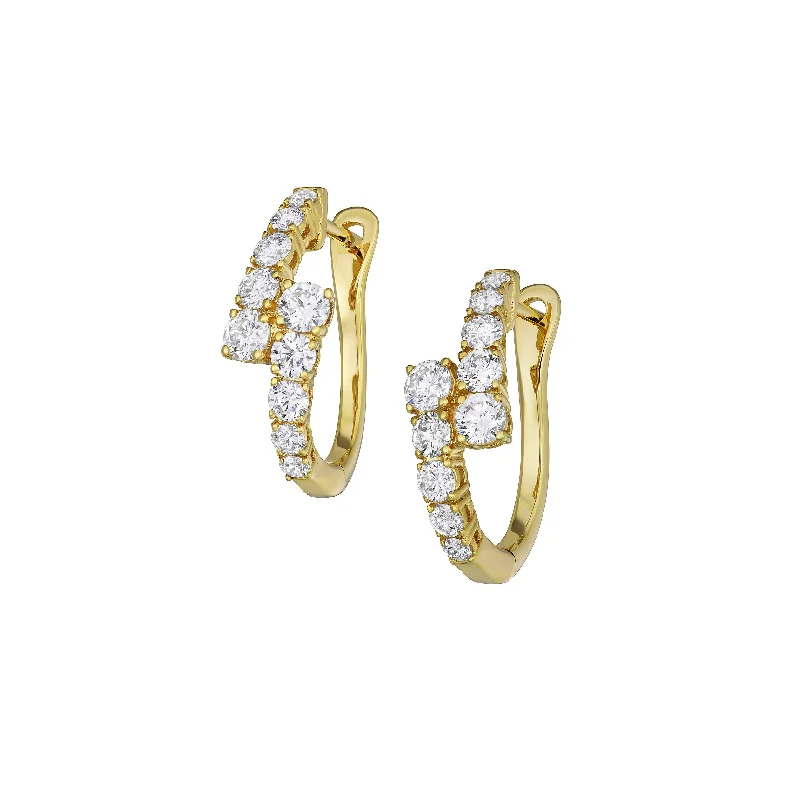 Hoop earrings with cut-out designs for a creative and lightweight effect-Myer Graduated Hoop Earrings