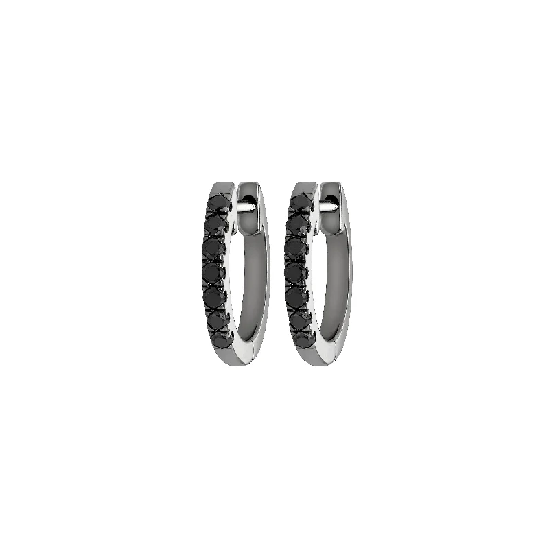 Hoop earrings with oversized designs for a bold, fashion-forward statement-Myer Small Diamond Hoop Earrings