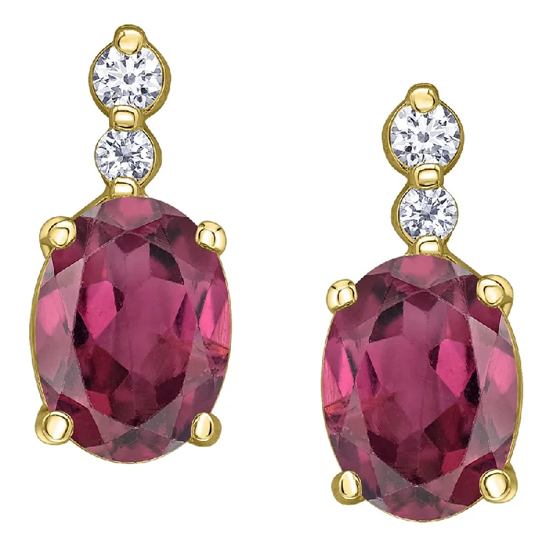 Best hoop earrings with smooth ceramic finishes for a polished, clean style-Rhodolite Garnet and Canadian Diamond Earrings