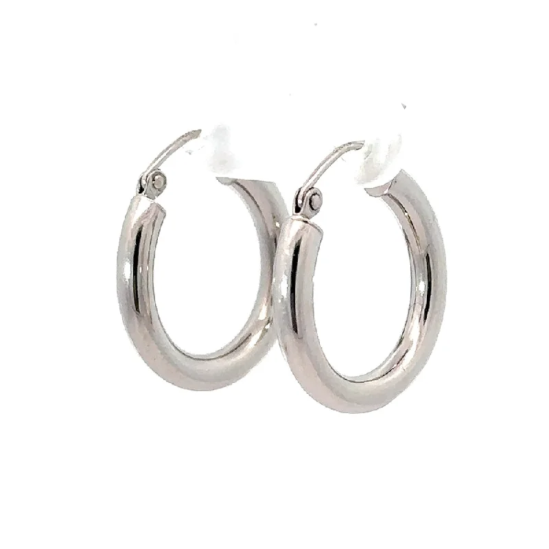 Best hoop earrings with custom engravings for a personalized and meaningful gift-Small Classic High Polish Hoop Earrings