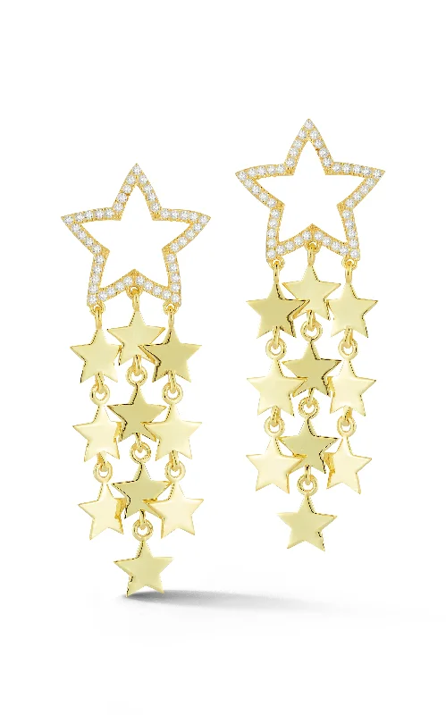 Best hoop earrings with minimalist designs for a clean and modern aesthetic-Star Drop Statement Earring